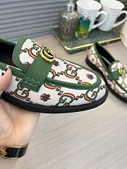 Gucci Loafer With Web And Interlocking G Green - 6