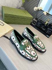 Gucci Loafer With Web And Interlocking G Green - 5