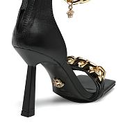 Versace Medusa Chain Nappa Leather Sandals Black - 4