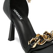 Versace Medusa Chain Nappa Leather Sandals Black - 5