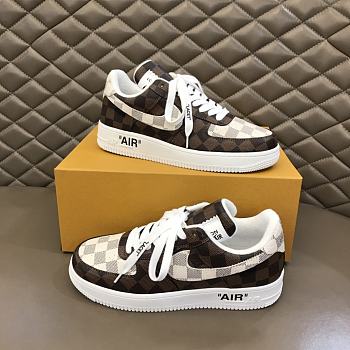 Louis Vuitton Nike Air Force 1 Low White Brown