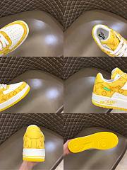 Louis Vuitton Nike Air Force 1 Low By Virgil Abloh White Yellow - 6