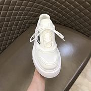 Prada Macro Re-Nylon and Brushed Leather Sneakers All White Black - 6