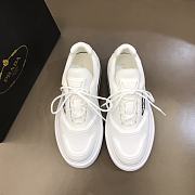 Prada Macro Re-Nylon and Brushed Leather Sneakers All White Black - 5