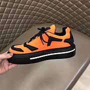 Prada Macro Re-Nylon and Brushed Leather Sneakers Orange - 4