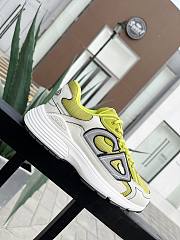 Dior B30 Sneaker Yellow Mesh and White Technical Fabric 3SN279ZLX_H661 - 2