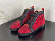 Christian Louboutin Louis Orlato Flat Black Red - 1