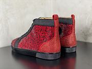 Christian Louboutin Louis Orlato Flat Black Red - 2