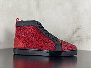 Christian Louboutin Louis Orlato Flat Black Red - 4