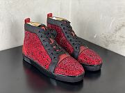 Christian Louboutin Louis Orlato Flat Black Red - 6