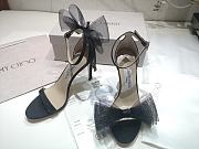 Jimmy Choo Averly 100 Asymmetric Sandals Black - 3