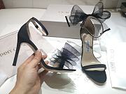 Jimmy Choo Averly 100 Asymmetric Sandals Black - 5