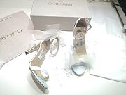 Jimmy Choo Averly 100 Asymmetric Sandals White - 1