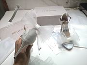 Jimmy Choo Averly 100 Asymmetric Sandals White - 3