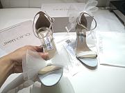 Jimmy Choo Averly 100 Asymmetric Sandals White - 6