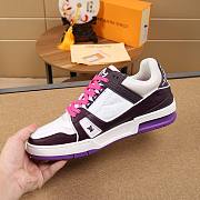 Louis Vuitton LV Trainer Sneaker Low Purple Pink - 2