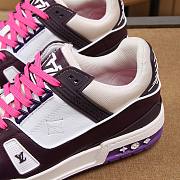 Louis Vuitton LV Trainer Sneaker Low Purple Pink - 4