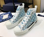 Dior B23 High Top White Blue Oblique - 1