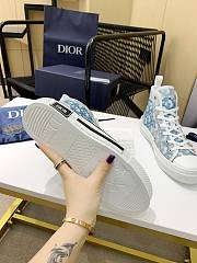 Dior B23 High Top White Blue Oblique - 2