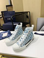 Dior B23 High Top White Blue Oblique - 4