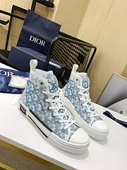 Dior B23 High Top White Blue Oblique - 5