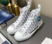 Dior B23 High Top White Purple Oblique - 1