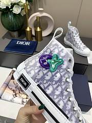 Dior B23 High Top White Purple Oblique - 4