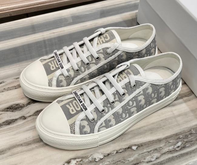 Dior Walk'n'Dior Sneaker Deep Gray Dior Oblique Embroidered Cotton KCK211OBE_S33G - 1