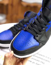 Air Jordan 1 Mid Hyper Royal Tumbled Leather 554724-077 - 6