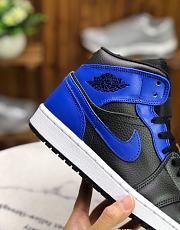 Air Jordan 1 Mid Hyper Royal Tumbled Leather 554724-077 - 5