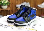 Air Jordan 1 Mid Hyper Royal Tumbled Leather 554724-077 - 2