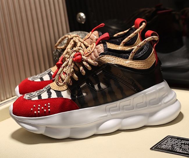 Versace Chain Reaction Trainers Red Black - 1