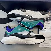 Dior B22 Sneaker White and Blue with Deep Green 3SN231YKC_H565 - 4