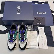 Dior B22 Sneaker White and Blue with Deep Green 3SN231YKC_H565 - 5