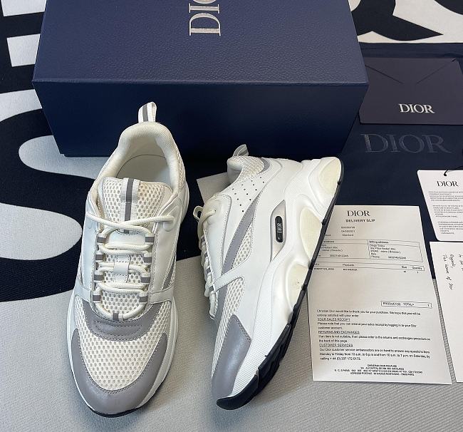 Dior B22 Sneaker White and Silver 3SN231YJG_H000 - 1