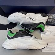 Dior B22 Sneaker White and Green with Black 3SN231YKA_H066 - 4