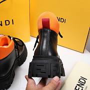 Fendi Force Leather Lace-ups Orange Boots - 6