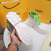 Fendi Force White Leather Lace-ups Green Boots - 5