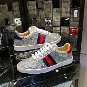 Gucci Ace Leather Sneaker Glitter Beads White - 6