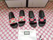 Gucci Black GG Apple Print Slides - 2