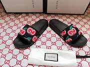 Gucci All Black GG Apple Print Slides - 6