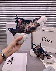 Dior D-Connect Sneaker White and Red Butterfly Motif - 3