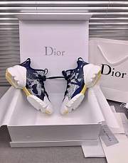 Dior D-Connect Sneaker White and Blue Butterfly Motif - 5