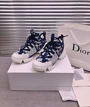 Dior D-Connect Sneaker White and Blue Butterfly Motif - 2