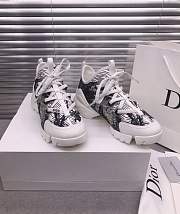 Dior D-Connect Sneaker White and Black Butterfly Motif - 6