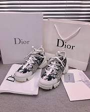 Dior D-Connect Sneaker White and Black Butterfly Motif - 4