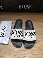 Boss Italian-Made Logo Slides Black White - 2