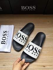 Boss Italian-Made Logo Slides Black White - 4