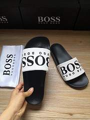 Boss Italian-Made Logo Slides Black White - 5