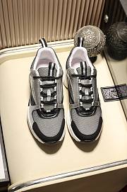 Dior B22 Sneaker Silver Technical Mesh Patent - 6